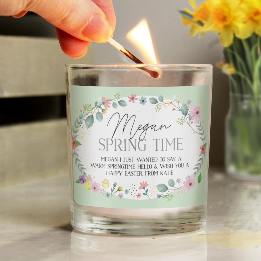 Personalised Springtime Jar Candle Extra Image 2